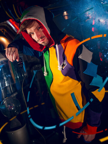 Zľava Pánska bavlnená mikina na zips Alien